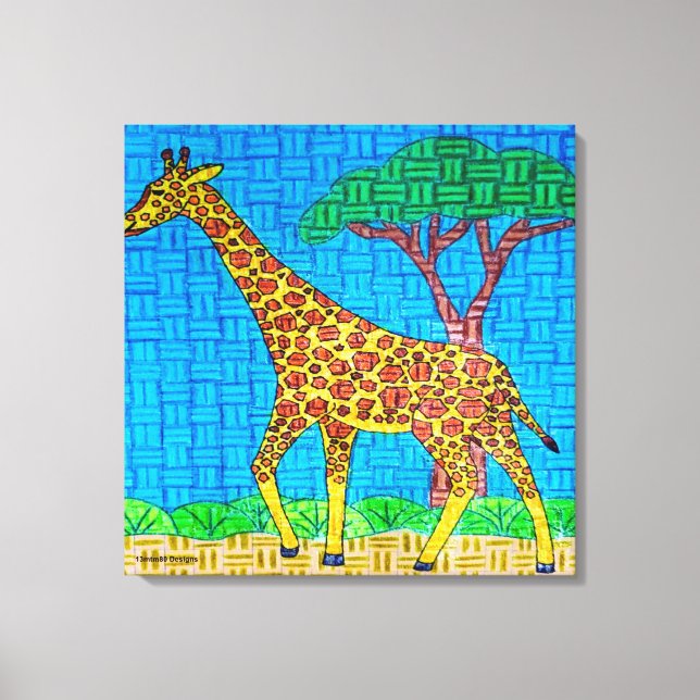 Giraffe - Leinwanddruck (Vorderseite)
