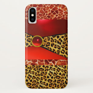 GIRAFFE LEOPARD HAUT ROTE RUBY GEMSTONE Case-Mate iPhone HÜLLE