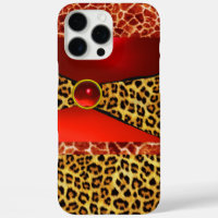 GIRAFFE LEOPARD HAUT ROTE RUBY GEMSTONE