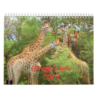 Giraffe-Liebe 2014 Kalender