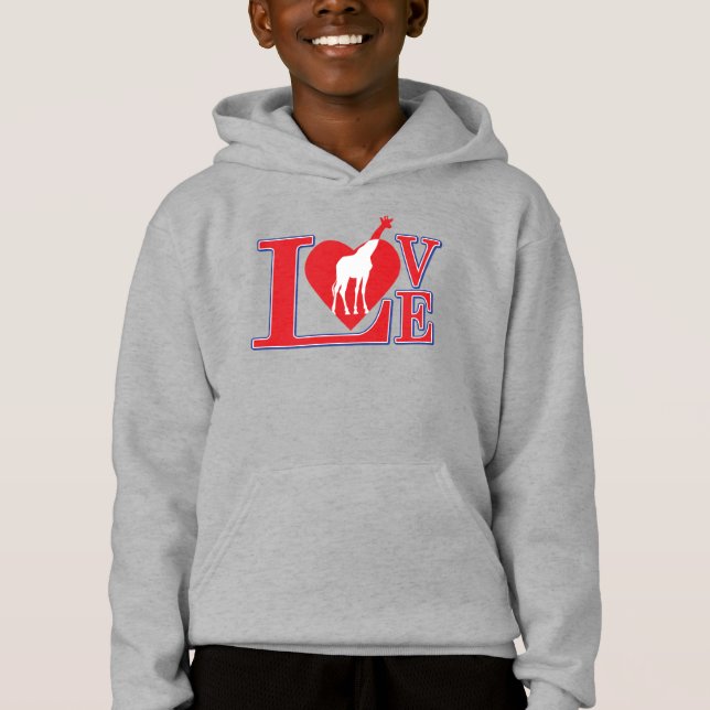 Giraffe-Liebe Hoodie (Vorderseite)