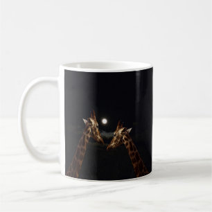 Giraffe Liebe im Mondschein, Kaffeetasse