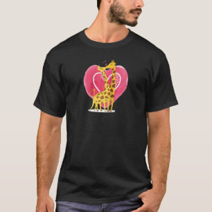 Giraffe Liebe Kissing Giraffen Niedliche Wildtierk T-Shirt