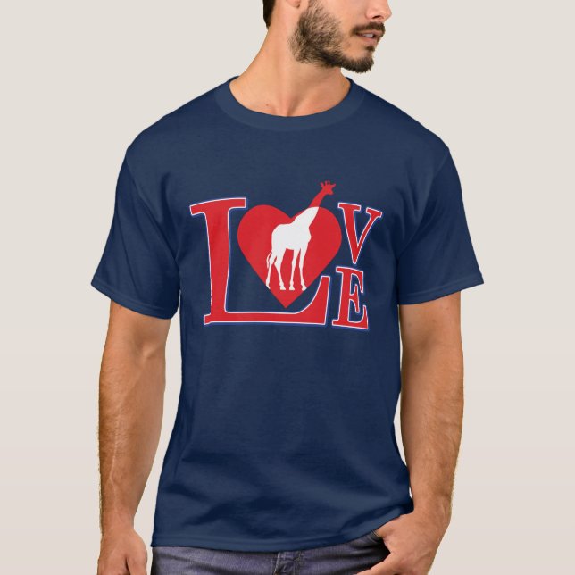 Giraffe-Liebe T-Shirt (Vorderseite)