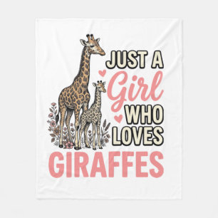 Giraffe Liebhaber Mädchen Vintage Sticherei Shirt Fleecedecke