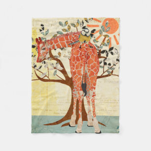 Giraffe & Little Bird Sunny Day Fleece Blanket