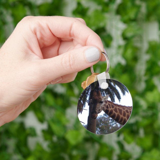 Giraffe Lookout, Keyring Schlüsselanhänger (Hand)