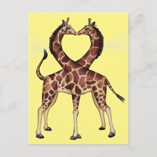 Giraffe Love postcard Postkarte