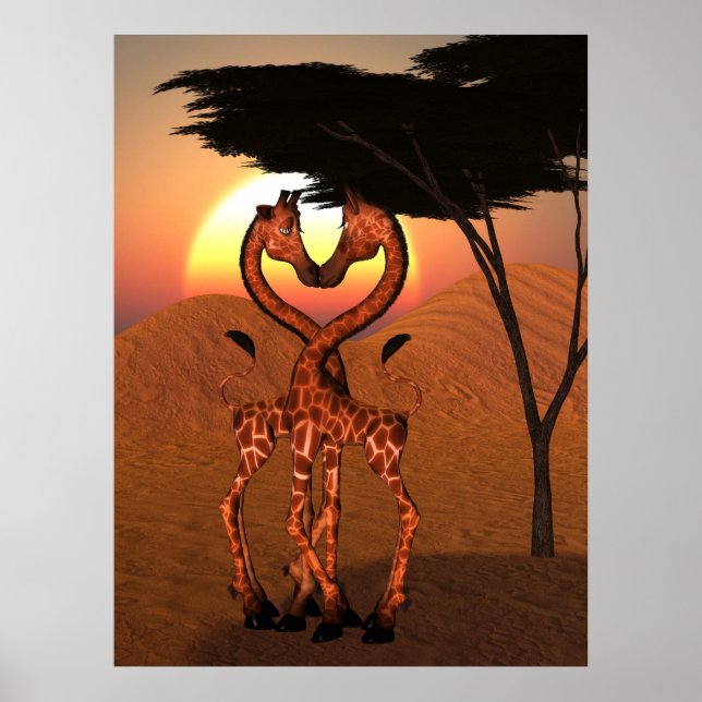 Giraffe Love Poster (Vorne)
