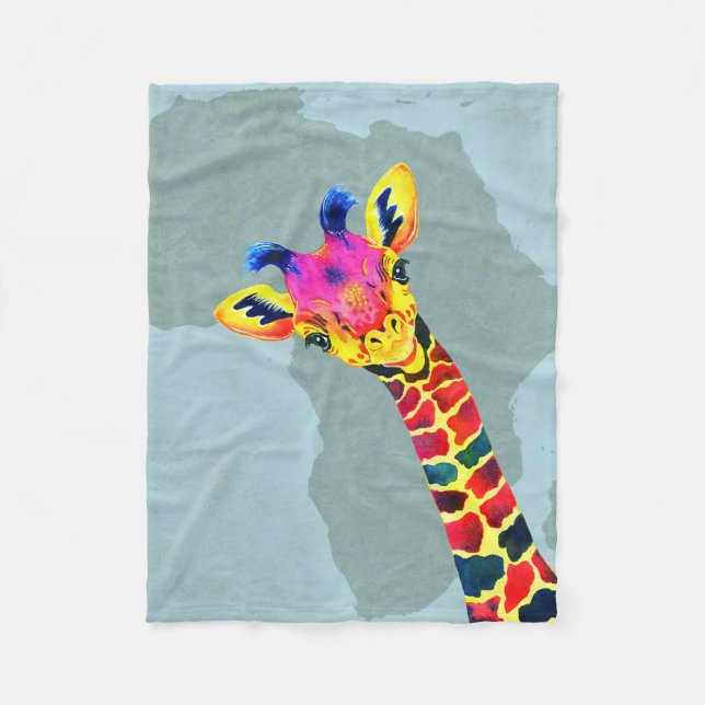 Giraffe Lover Baby Giraffe Peekaboo Fleecedecke (Vorderseite)