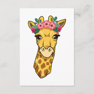 Giraffe Lover Giraffe Blume Wreath Begleitkarte