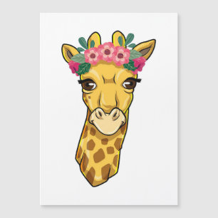 Giraffe Lover Giraffe Blume Wreath Magnetkarte