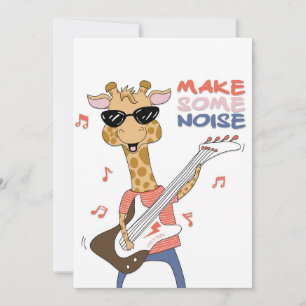 Giraffe Lover Giraffe Guitar macht Lärm Einladung