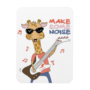 Giraffe Lover Giraffe Guitar macht Lärm Magnet
