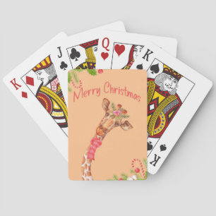 Giraffe Lover Giraffes Africa Frohe Weihnachten Spielkarten
