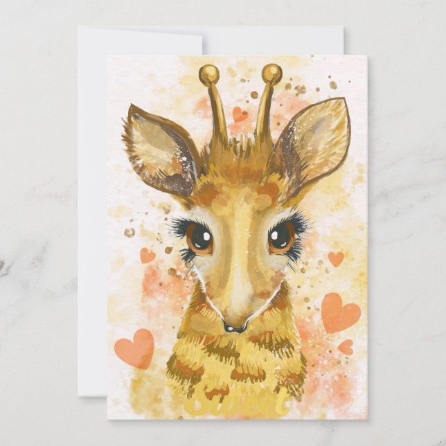 Giraffe Lover Lovely Giraffe Dankeskarte (Vorderseite)