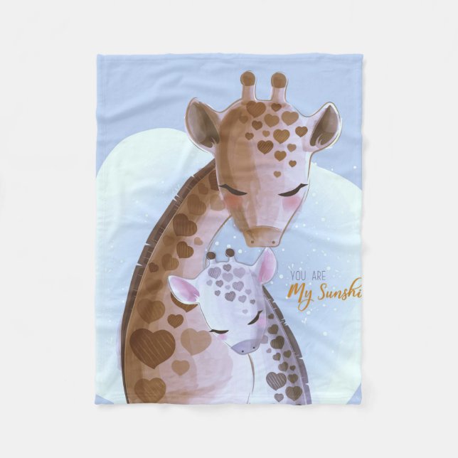 Giraffe Lover Niedliche Giraffen Fleecedecke (Vorderseite)