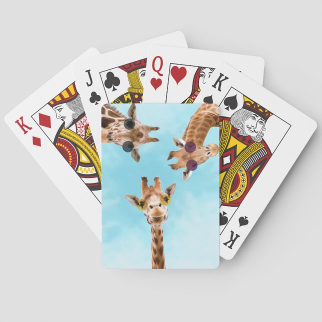 Giraffe Lover Three Giraffe Brothers Spielkarten (Rückseite)