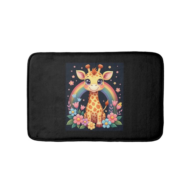 Giraffe Lovers T - Shirt Badematte (Vorderseite)