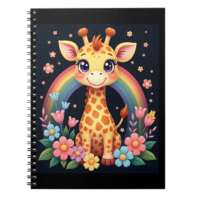 Giraffe Lovers T - Shirt Notizblock (Vorderseite)