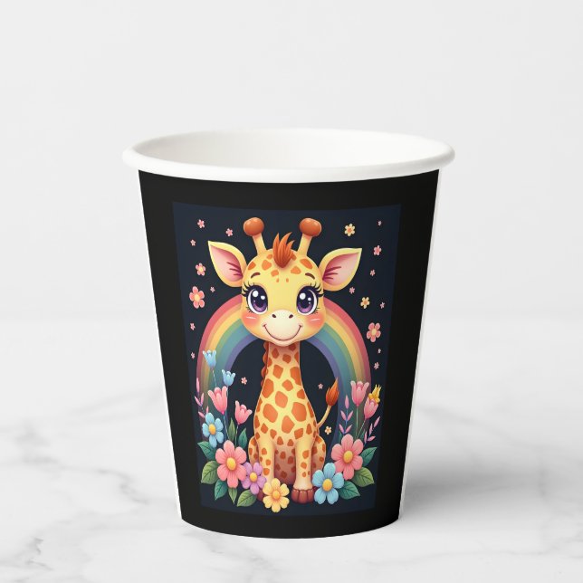Giraffe Lovers T - Shirt Pappbecher (Vorderseite)