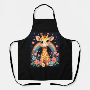 Giraffe Lovers T - Shirt Schürze