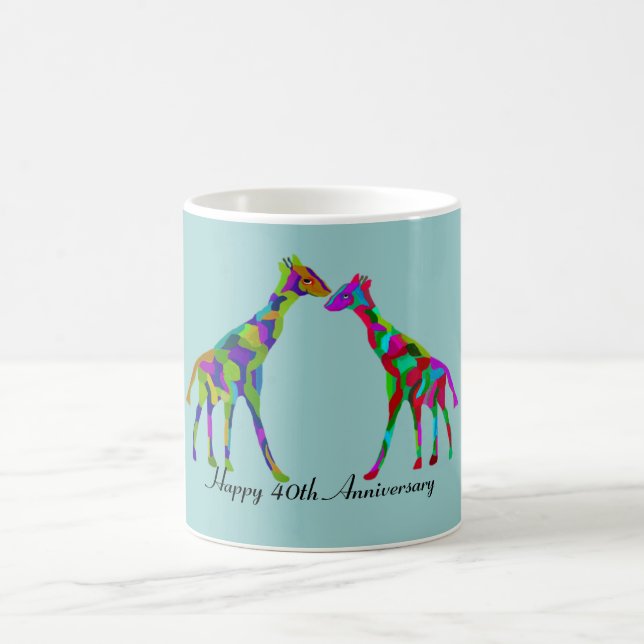 Giraffe Luv 40. Jahrestag Kaffeetasse (Mittel)