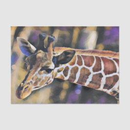 Giraffe Malerei Vintag Seidenpapier