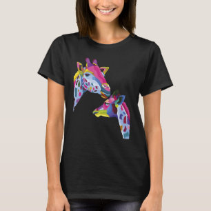 Giraffe Mama Giraffen für Junge Mutter Kissing Bab T-Shirt