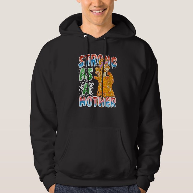 Giraffe Mama stark als Mutter Mama Mother Mother M Hoodie (Vorderseite)