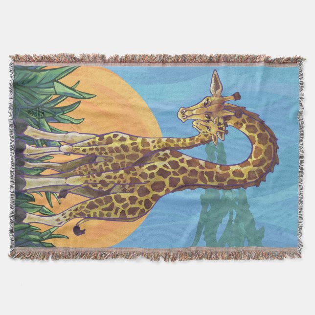 Giraffe Mama und Baby Decke (Vorderseite)
