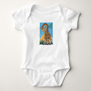 Giraffe Mama und Baby Strampler