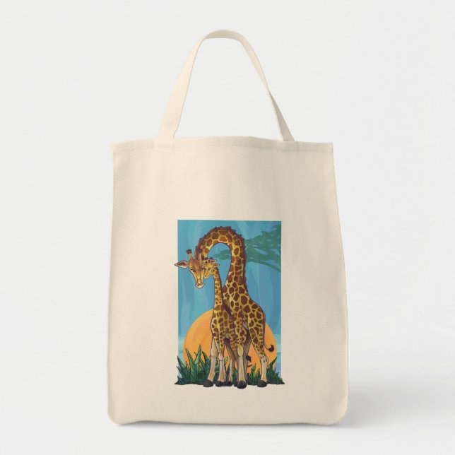Giraffe Mama und Baby Tragetasche (Vorne)