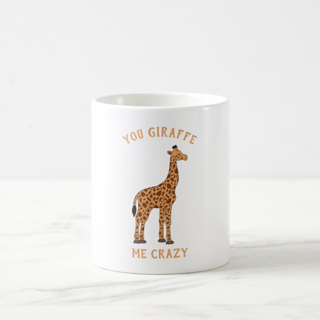 Giraffe Me Crazy Funny Zoo Safari Tierpuff Kaffeetasse (Mittel)