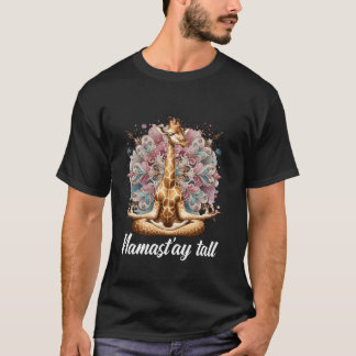 Giraffe meditiert Namaste groß spirituell achtsam T-Shirt