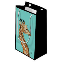 Giraffe mit aquamarinem Hintergrund