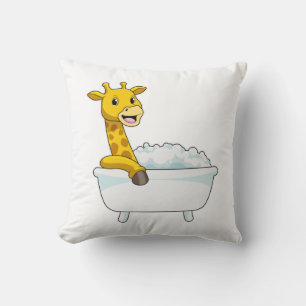 Giraffe mit Badewanne mit Schaumstoff Kissen