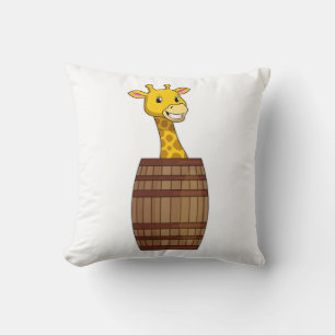 Giraffe mit Barrel Kissen