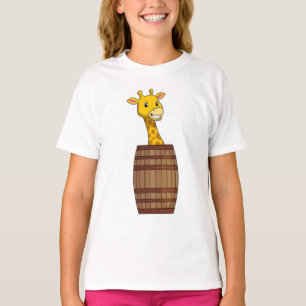 Giraffe mit Barrel T-Shirt