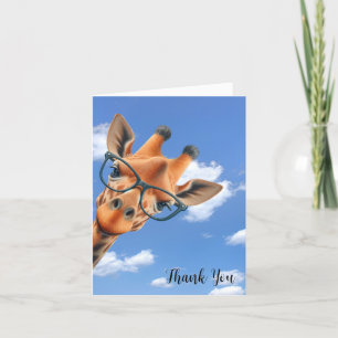 Giraffe mit Brille Danke