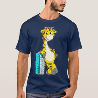 Giraffe mit Buchstapel T-Shirt