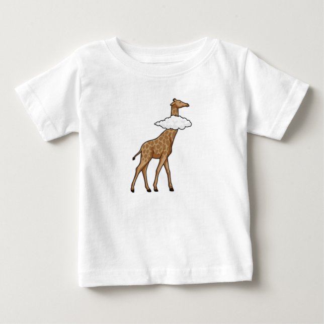 Giraffe mit Cloud Baby T-shirt (Vorderseite)