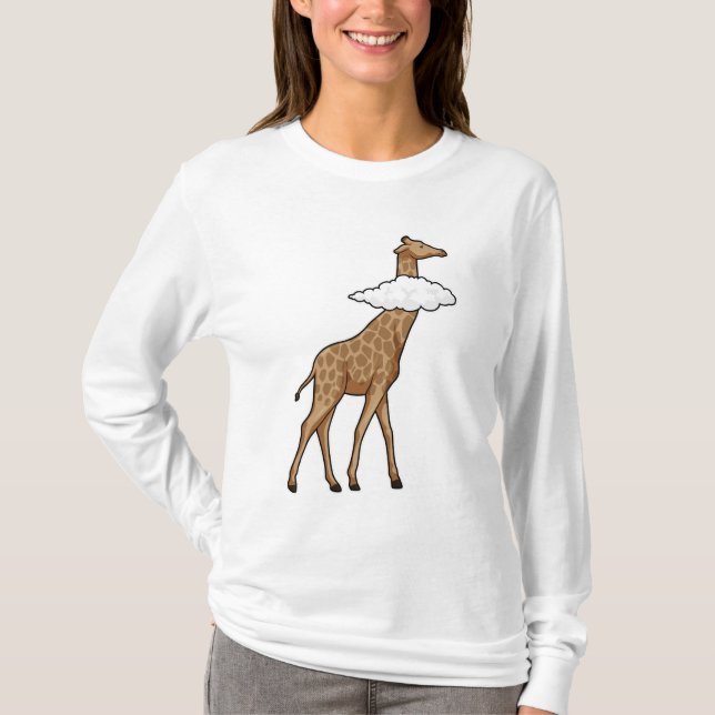 Giraffe mit Cloud T-Shirt (Vorderseite)