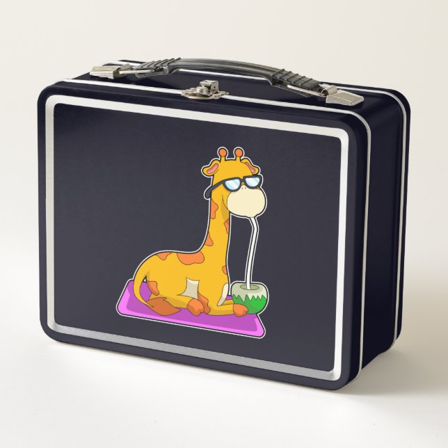 Giraffe mit Coconut Metall Brotdose (Vorderseite)