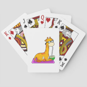 Giraffe mit Coconut Spielkarten