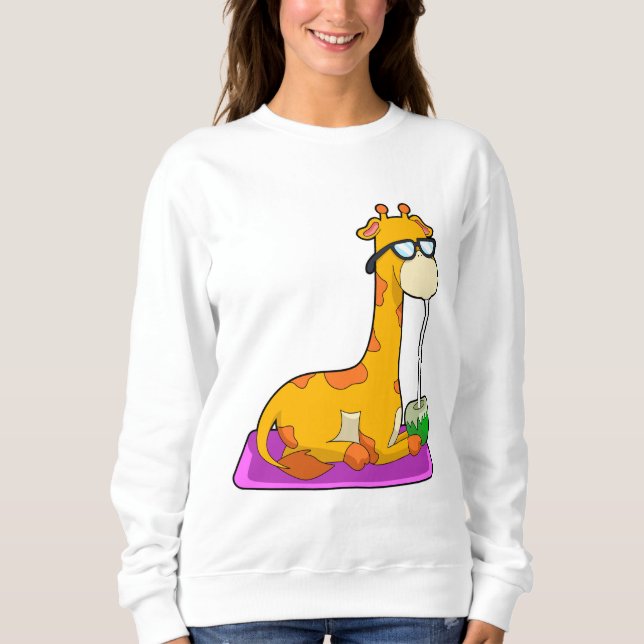 Giraffe mit Coconut Sweatshirt (Vorderseite)