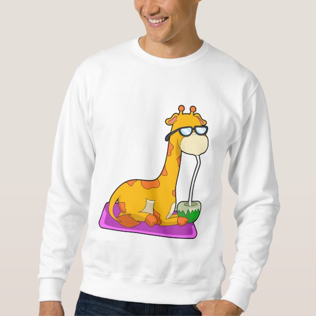 Giraffe mit Coconut Sweatshirt (Vorderseite)