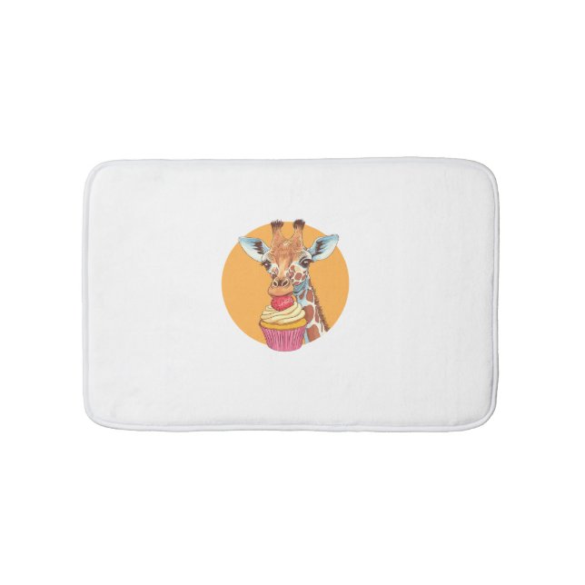 Giraffe mit Cupcake Badematte (Vorderseite)