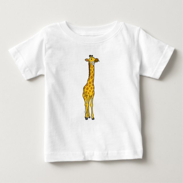 Giraffe mit Daisy Baby T-shirt (Vorderseite)