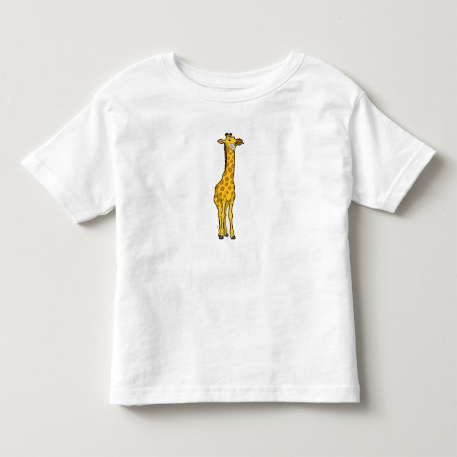 Giraffe mit Daisy Kleinkind T-shirt (Vorderseite)